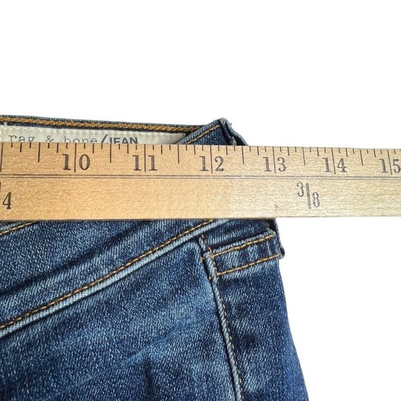 Rag & Bone Jeans Womens 25 Skinny Dark Wash Distressed - Picture 9 of 9